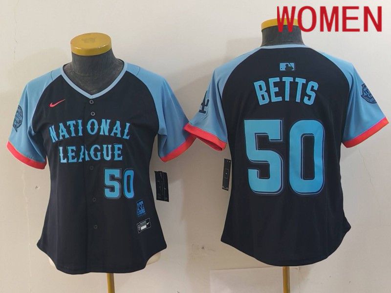 Women Los Angeles Dodgers #50 Betts Blue All star 2024 Nike MLB Jersey style 8154->women mlb jersey->Women Jersey